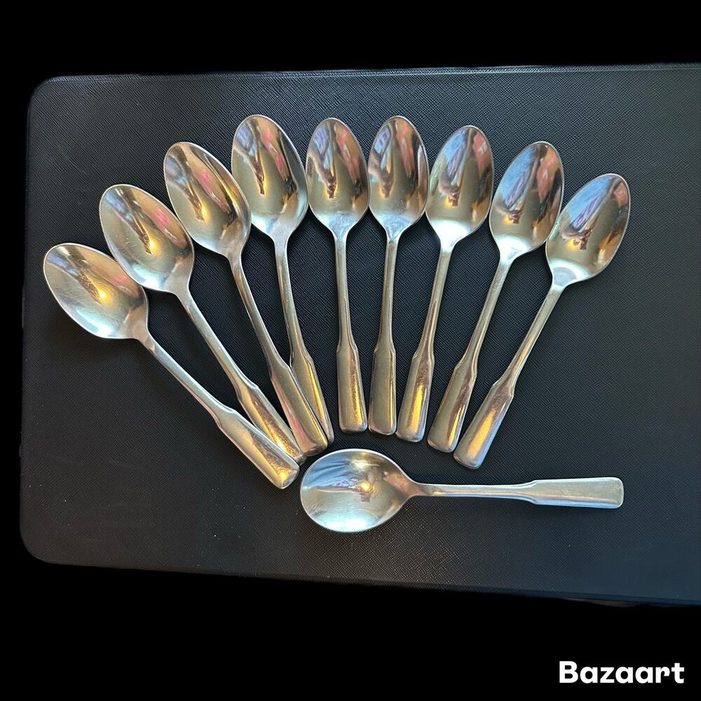 Vintage Wm. A. Rogers ONEIDA Ltd. FRIENDSHIP Stainless Steel Spoon Set Of 10